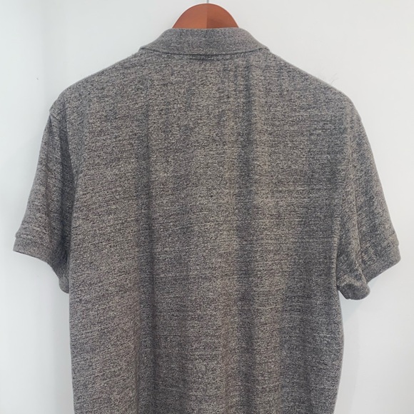 American Eagle Athletic Fit Short Sleeve Heather Gray Cotton Polo Shirt Sz XL - Picture 7 of 11